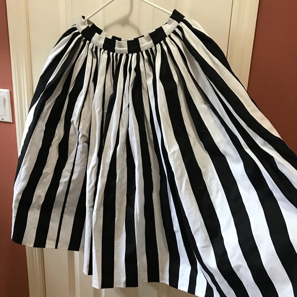 Pinup Couture Black/White Striped Skirt